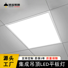 LED集成吊顶灯正长方3060超薄铝扣板厨房灯卫生间嵌入式办公灯饰