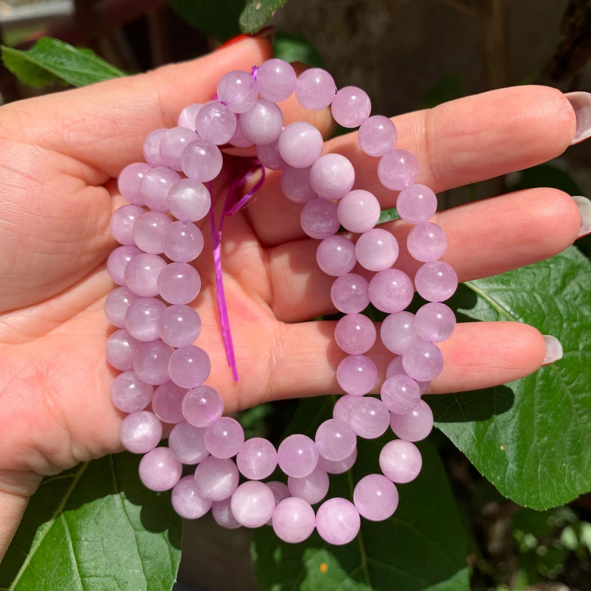 天然紫锂辉手链单圈强猫眼手串紫色水晶批发零售工厂直销直播合作