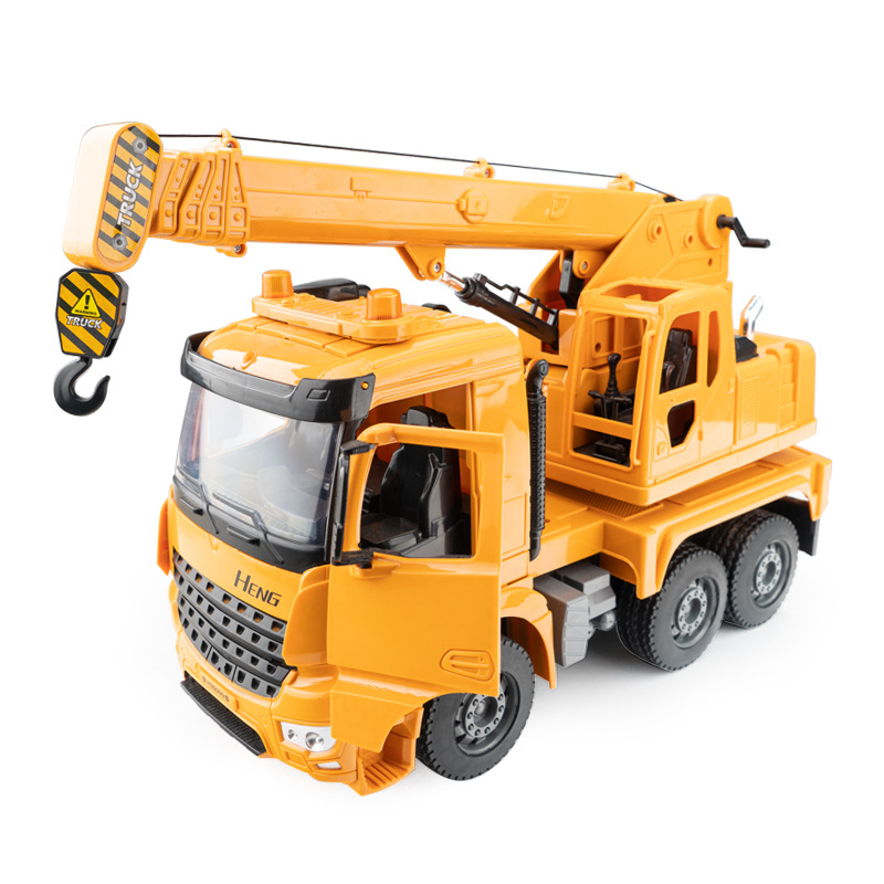 超大号男孩吊臂车惯性可升降起重机吊车旋转儿童玩具车模型0-6岁3