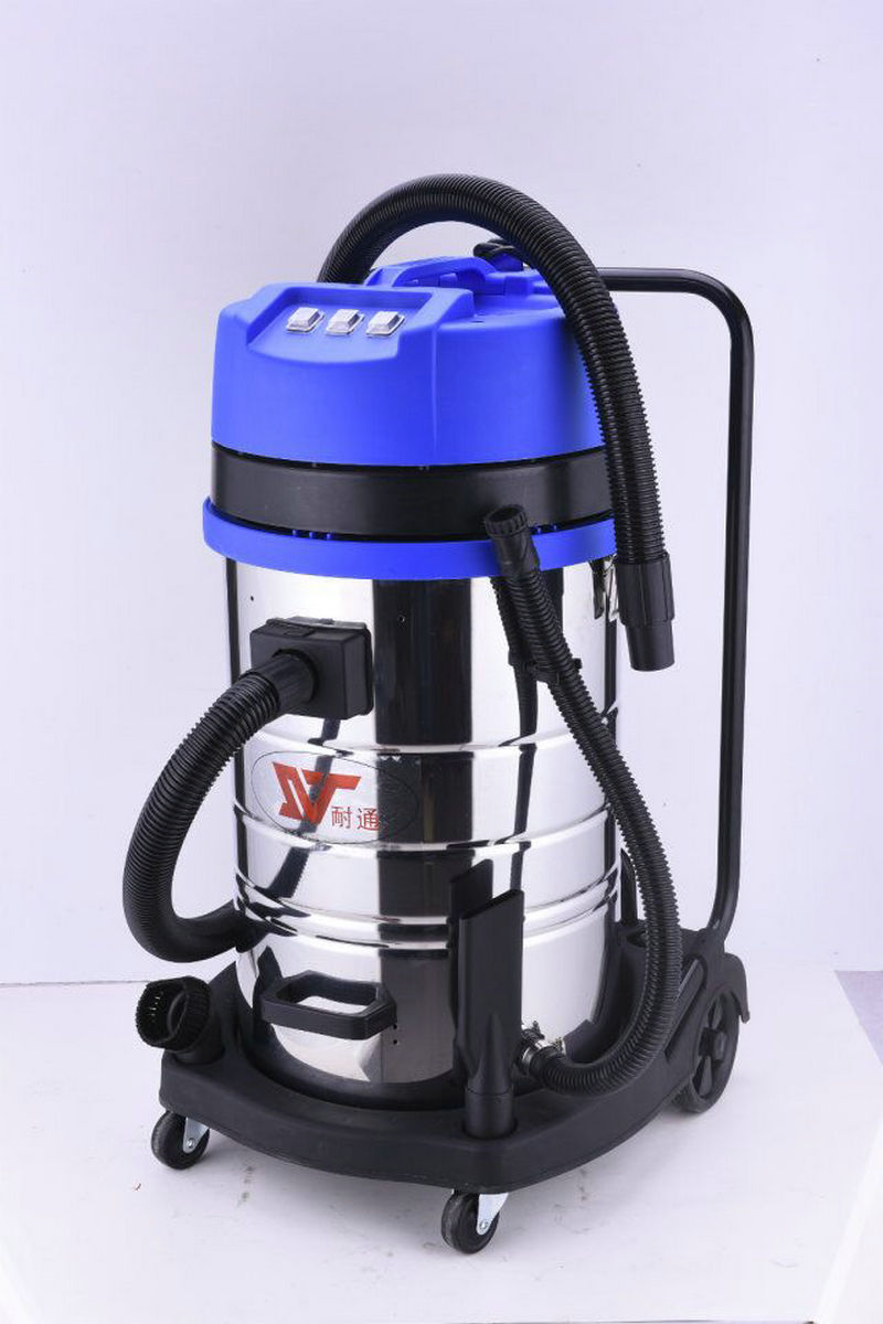 80L Three-Motor Vacuum Cleaner Industrial Vacuum Cleaner High-Power Factory Wet and Dry Vacuum for Hotel