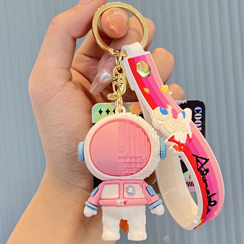 Creative Astronaut Pendant Building Blocks Spaceman Key Accessories Key Chain Keychain Cartoon Bag Pendant Gift