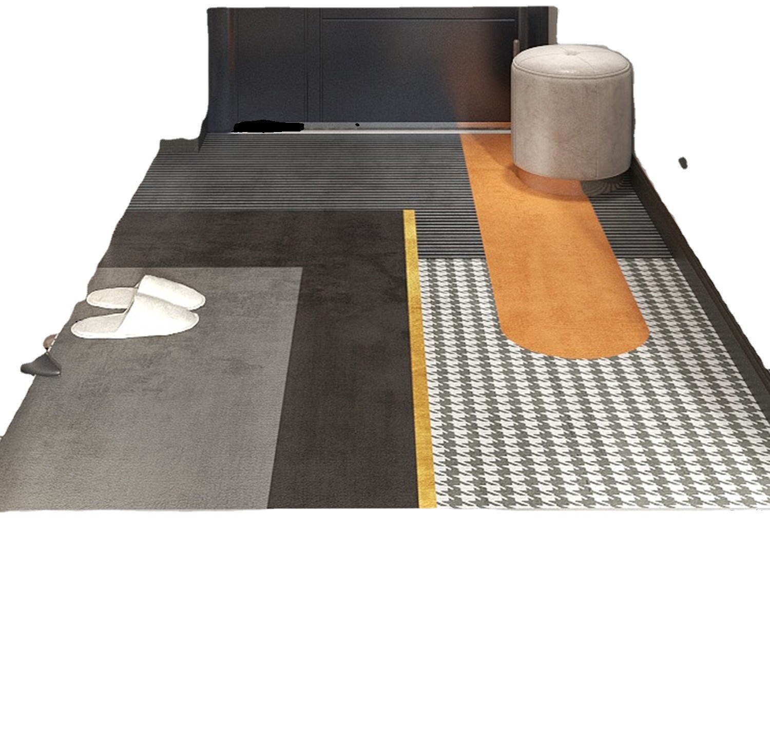 Entrance Door Mat PVC Waterproof Washable Pet Foot Mat Urine Pad Door Kitchen Doorway Carpet Can Be Cut