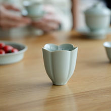 宋青釉单个茶杯主人杯泡茶杯陶瓷茶具水杯茶杯小茶杯