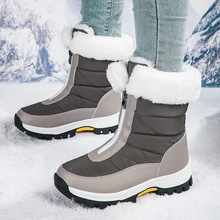 东北冬季户外雪地靴女防水防滑加绒加厚保暖棉鞋女雪乡旅游滑雪鞋