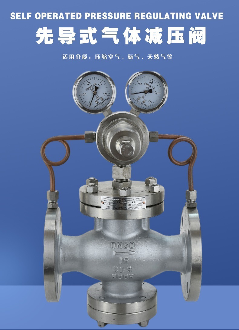 yk43x/f-16/25/40p空气/氧气/氮气/天然气不锈钢法兰式气体减压阀