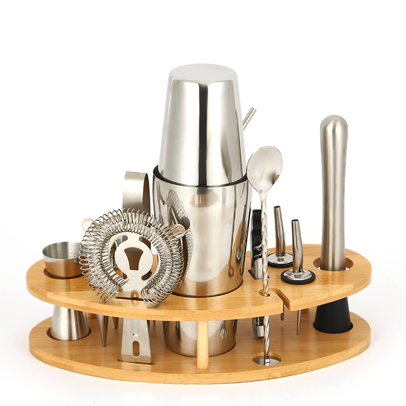 Cocktail Cocktail Set Stainless Steel Shaker Bar Series Products Tools Cocktail Hand-Cranked Wine Glass Wholesale