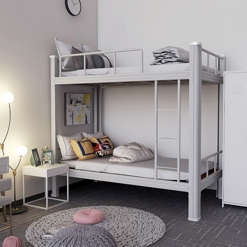 上下铺铁架床学生宿舍高低床员工双层床成人公寓架子床双人铁艺床