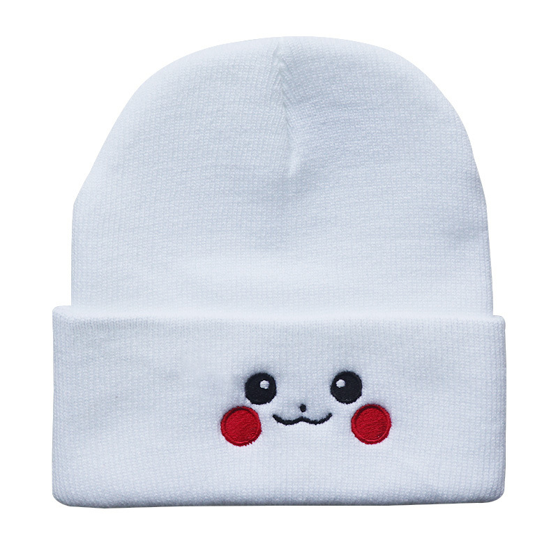 European and American Popular Men's and Women's Autumn and Winter Hat Cartoon Cute Eyes Woolen Cap Outdoor Keep Warm Knitted Hat