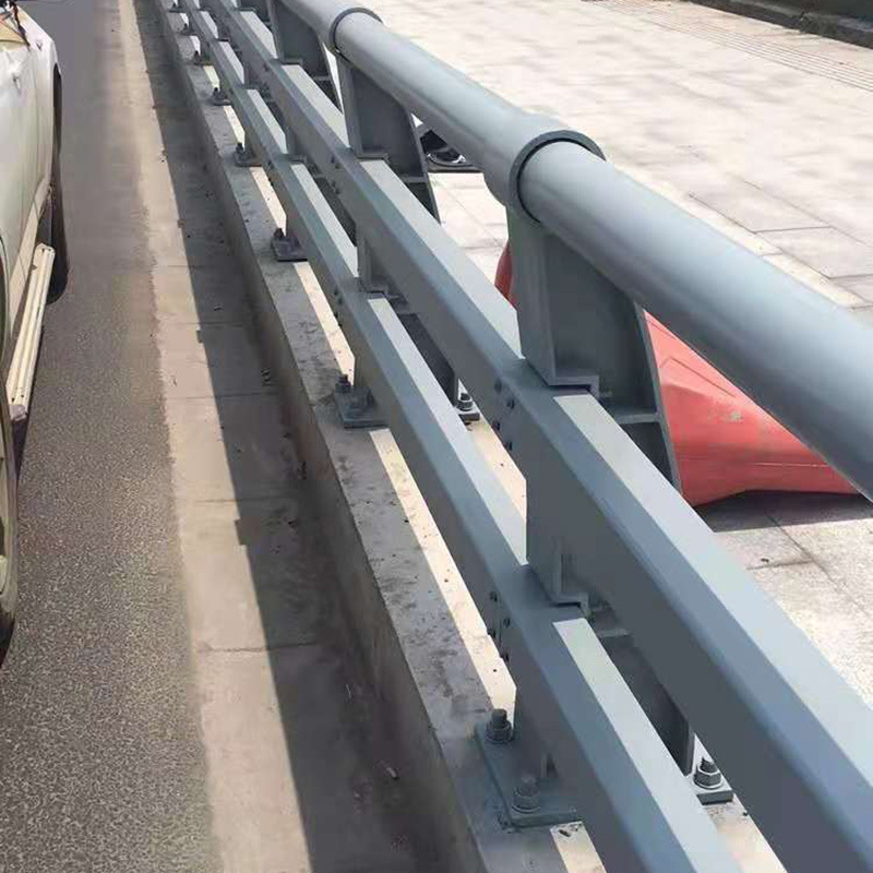 桥梁防撞护栏立交桥两侧道路防撞栏杆景观河道栏不锈钢复合管护栏