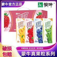 蒙牛真果粒250g*12盒莓蓝莓芦荟椰果味乳饮料整箱特价