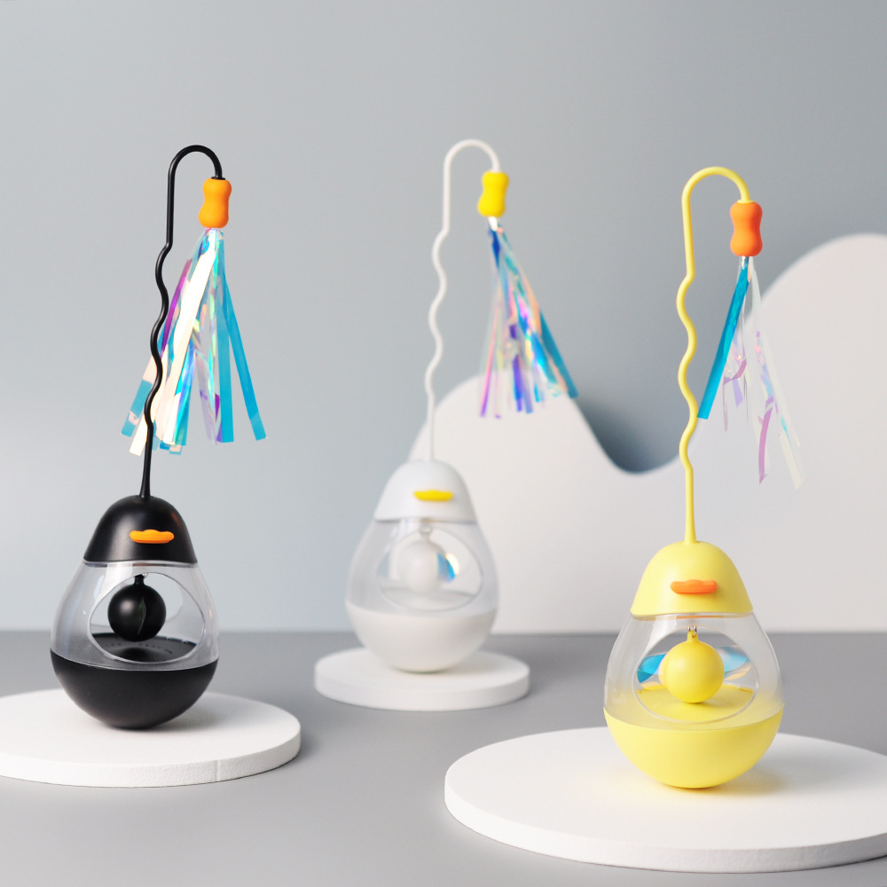 亚马逊宠物猫玩具不倒翁逗猫棒响纸逗猫棒小猫咪自嗨解闷耐咬用品