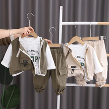 男宝宝春装1岁半5九11一8八7六9十6个月婴儿春秋衣服工装春季套装