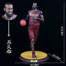 NBA篮球明星勒布朗詹姆斯双头雕不可动雕像手办模型摆件现货批发