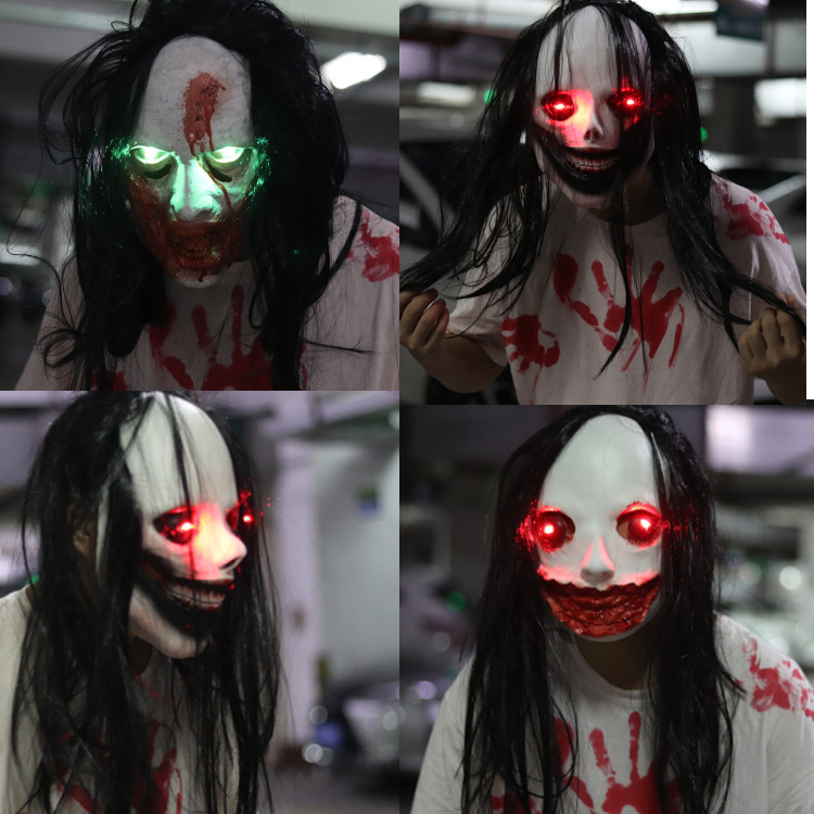 万圣节鬼节恐怖鬼脸头套面具吓人烂脸血腥鬼头密室逃脱鬼屋装扮