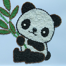 幼儿园手工材制作diy黏贴画 玩具 趣味亲子画豆子熊猫半成品