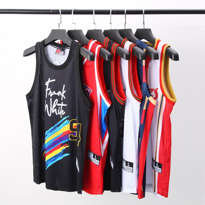 复古美式球衣艾弗森麦迪科比nba球衣詹姆斯篮球服夏透气网眼背心