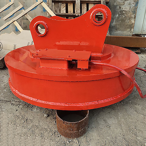 现货叉车电磁吸盘 圆形废铁废钢起重电磁吸盘 高频强磁吸盘价格