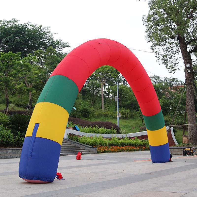 新形2019新款简约充气门u爱心乡村店门婚庆开业充气拱门双龙房门