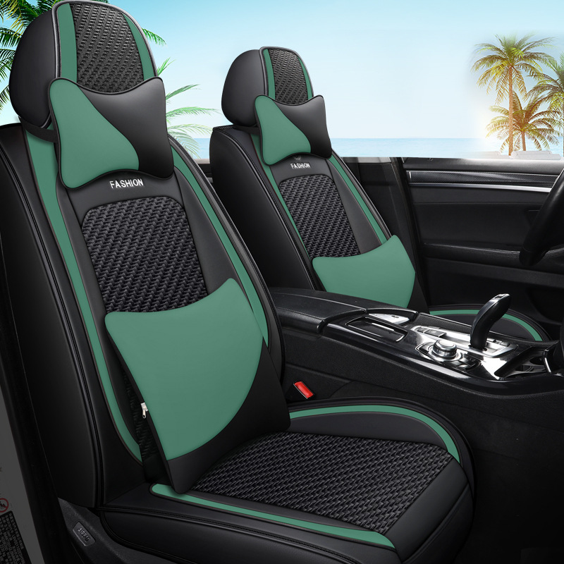 2022年新款全包皮冰丝四季垫汽车座垫坐垫座垫套厂家一件代发出口