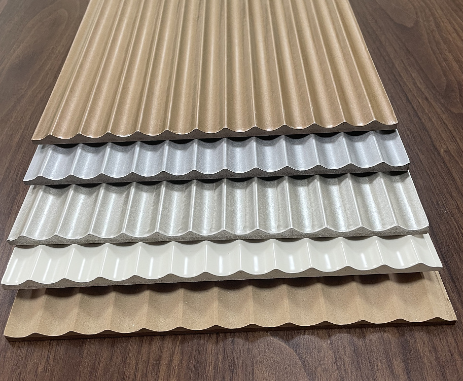 石膏波浪板 凹槽护墙板背景墙波浪纹板现代风格店面立体装饰板