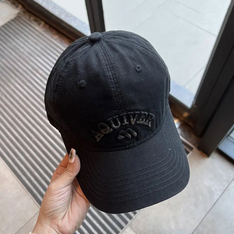 Korean Style Ins Street Couple Peaked Cap Three-Dimensional Letter Embroidery Soft Top Baseball Cap Men's and Women's Same Style Look Small