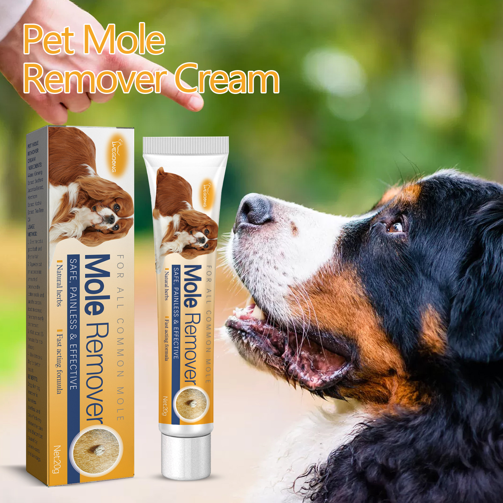 Yegbong Pet Wart Cream Dog Cat Pet Fade Skin Mole Corns Skin Care Wart Cream