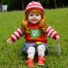 Qg儿童智能会说话的洋娃娃仿真婴儿布娃娃对话触摸发声娃娃女孩玩