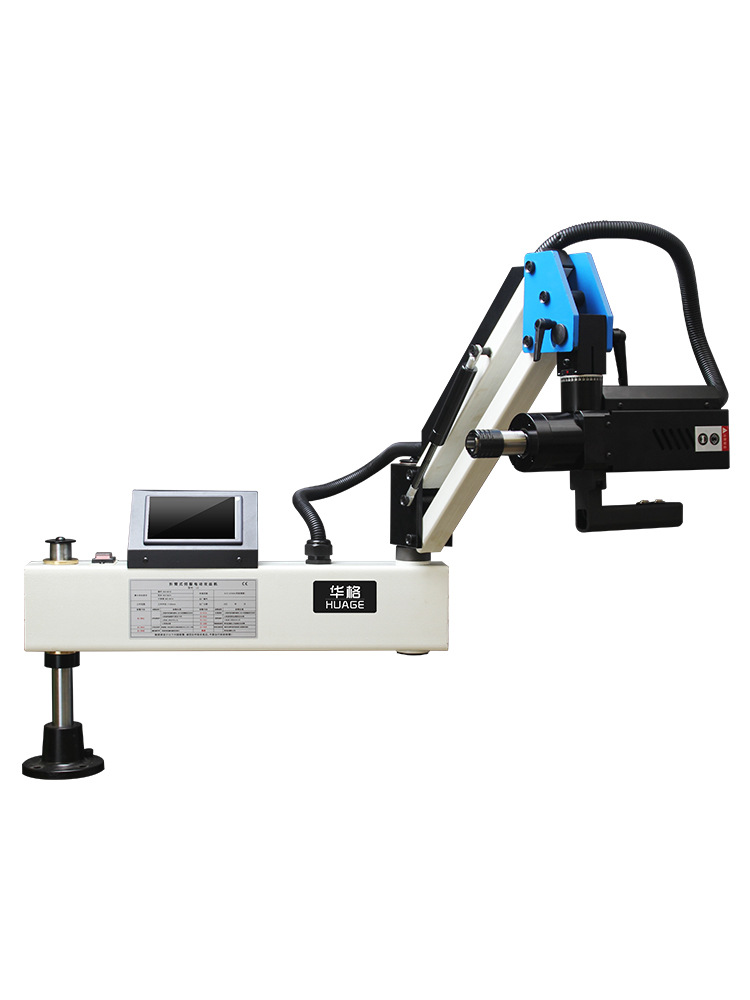 批发电动伺服攻丝机触屏数控台式垂直万向摇臂全自动m3-m16攻牙机