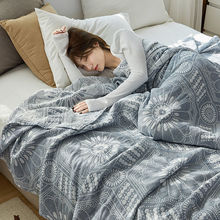 毛巾被新品简约三层纱布被子双人薄空调毯新品午睡毯休闲毯夏床单