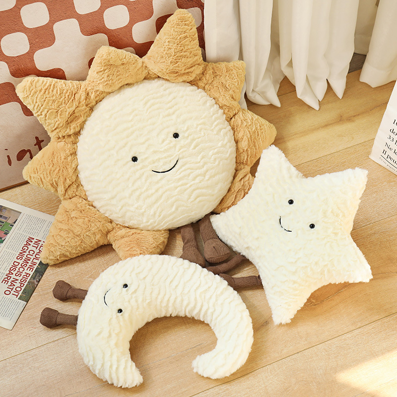 Nordic Style Sun Moon XINGX Modeling Photo Props Child Comfort Plush Doll Sleeping Pillow for Girl Cute