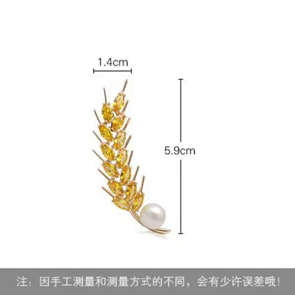 Ears of Wheat Brooch Advanced Sense Temperament Entry Lux Classic Style Corsage Anti-Exposure Clothing Accessories Direct Factory Wholesale