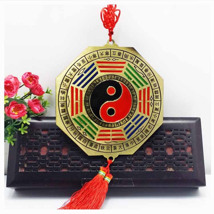十二生肖八卦镜挂件五行八卦福铜镜九宫太极平镜风水镜摆件-阿里巴巴