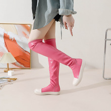 亚马逊跨境长靴新款长筒网红过膝靴平底舒适简约靴子
