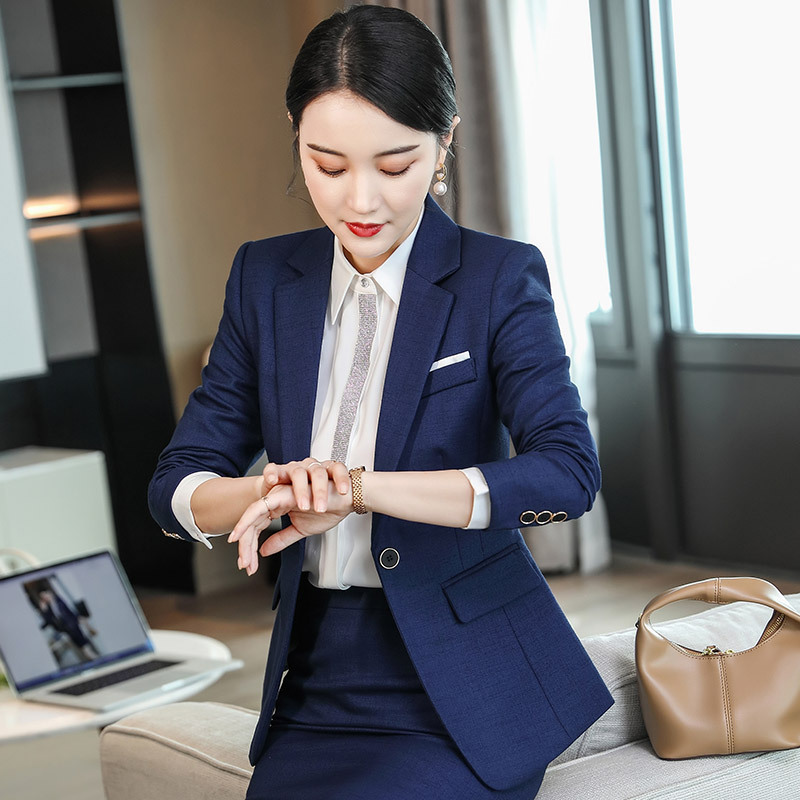 2021职业装时尚西服西装气质外套秋冬大学生面试正装女套装工作服