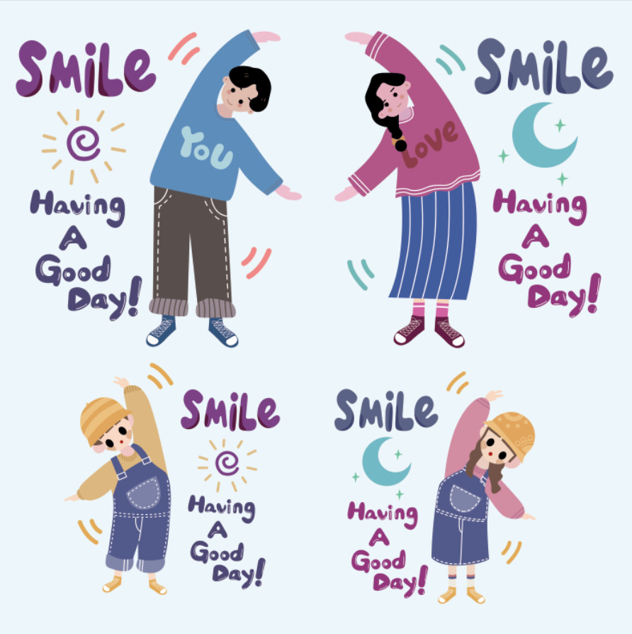 一家四口亲子装胶片烫画 热转印情侣装印花图案 人物烫画贴现货