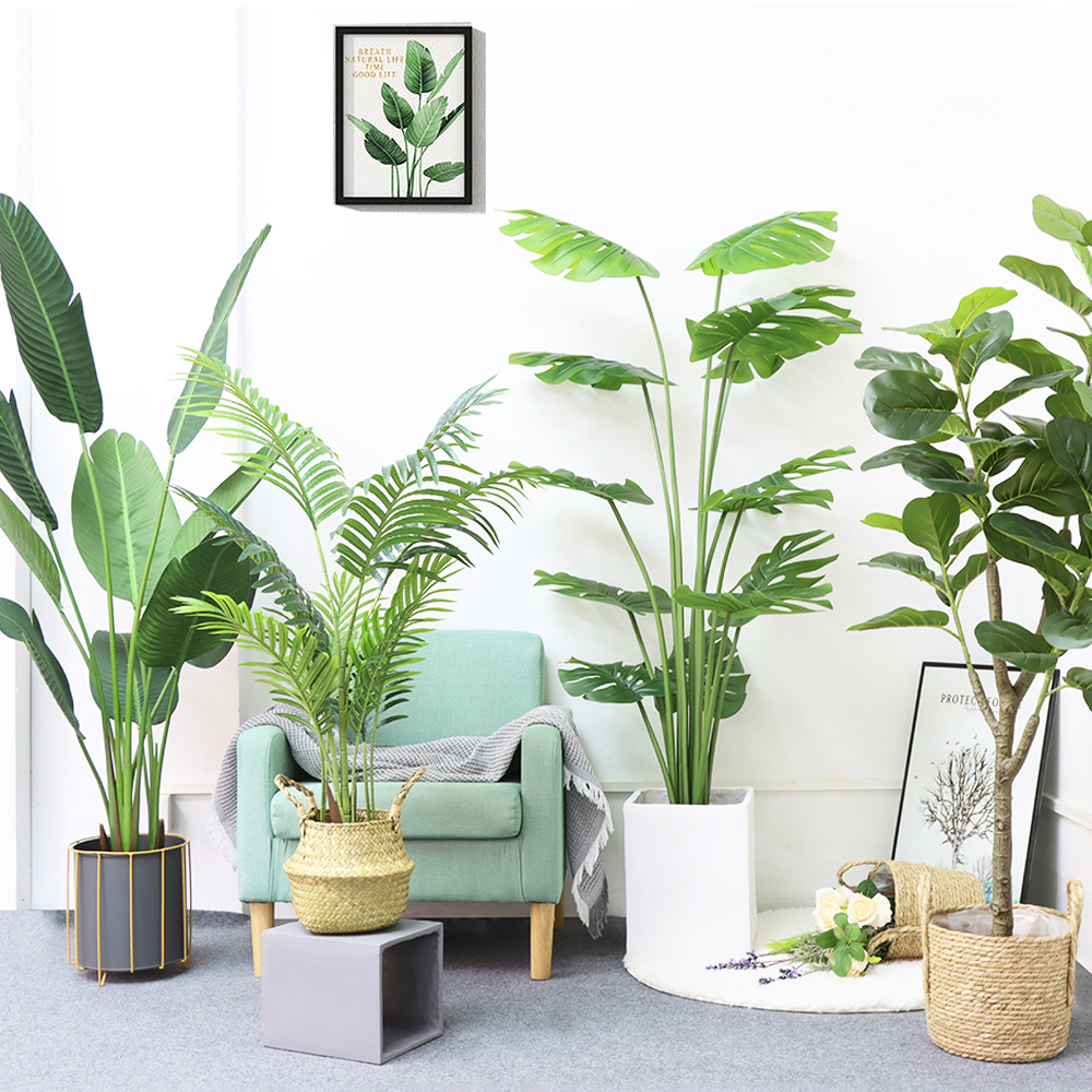 大型仿真植物旅人蕉落地盆栽 室内客厅装饰散尾葵假树绿植摆件
