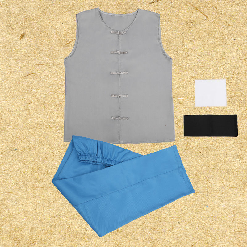 复古农民男马甲背心马褂服装陕北农村阿宝汗衫坎肩中式盘扣演出服