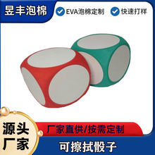 EVA可擦写骰子 创意课堂教育玩具 儿童骰子玩具 EVA泡棉圆角骰子