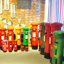 英伦邮政邮筒大号模型信箱邮箱摄影道具酒吧咖啡馆复古装饰摆