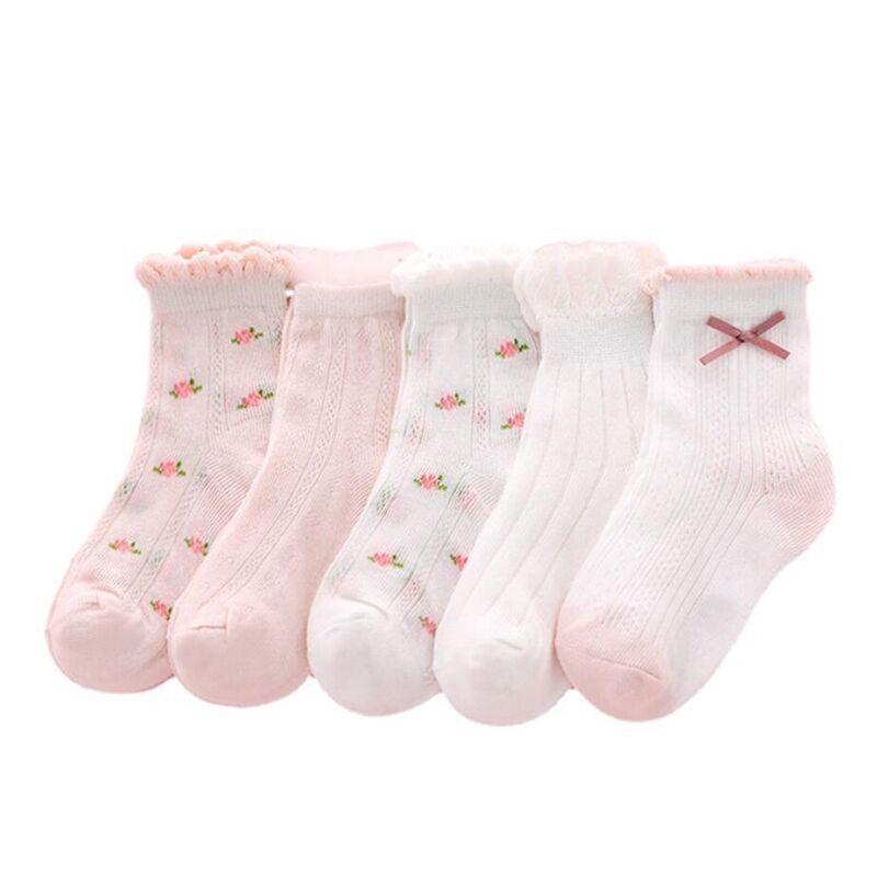 Women's Children's Socks Spring and Autumn Thin Children's Socks Baby Children's Summer Breathable Princess Lace Big Children's Mid-Calf Socks Wholesale