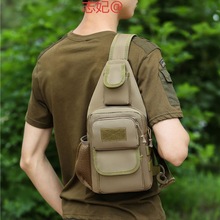 新款男包多功能战术胸包户外旅行单肩斜跨包休闲运动尼龙胸前背包