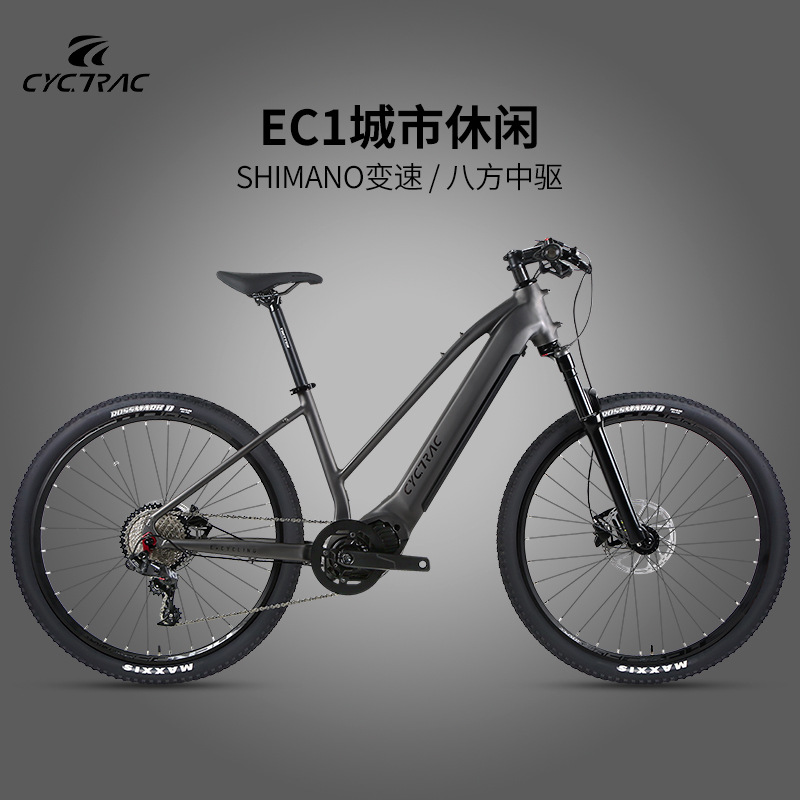 cyctrac城市休闲电助力自行车12变速中驱锂电池山地自行车-阿里巴巴