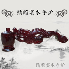 佛具法器佛具用品寺庙佛堂绣品熏香炉香炉法会佛事精雕实木手炉