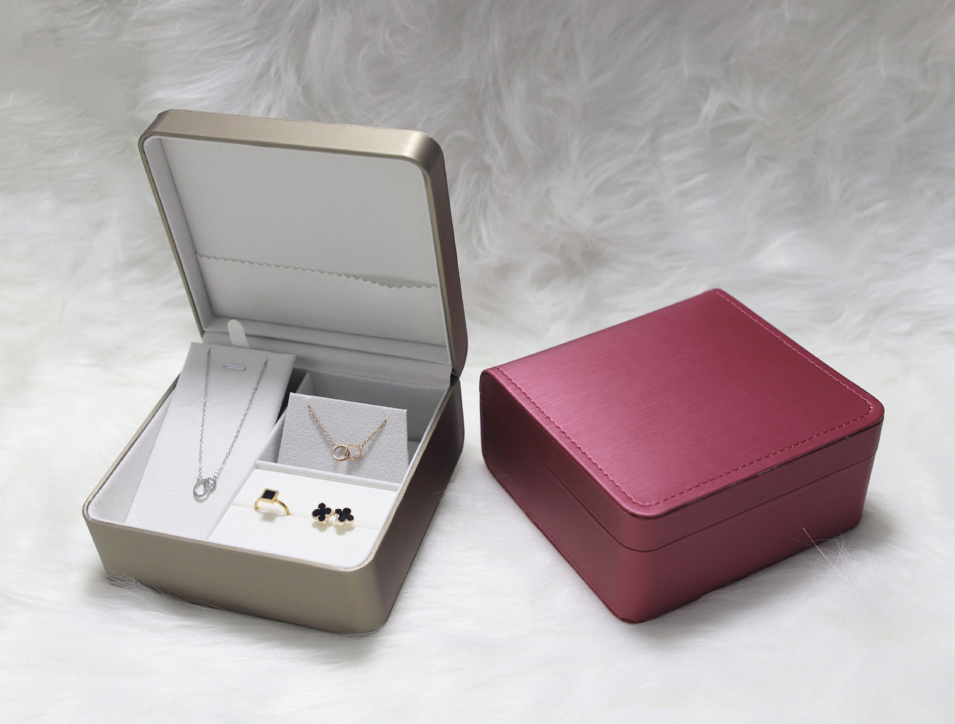 时尚项链戒指耳钉套装盒 珠宝饰品手表收纳盒 多色首饰包装盒