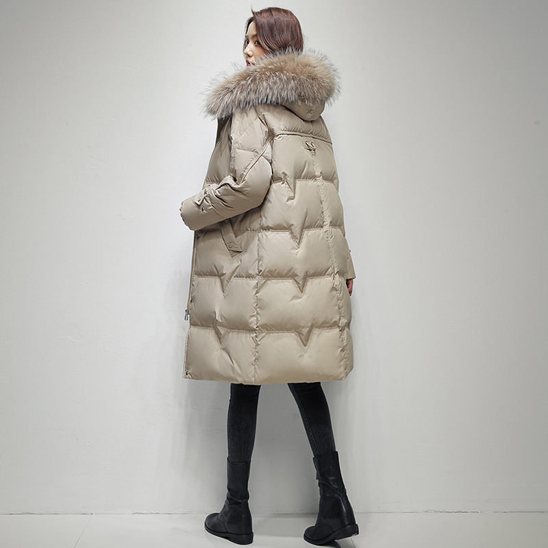 0成交489件中长款羽绒服女士2023年新款冬季女装韩版白鸭绒免洗