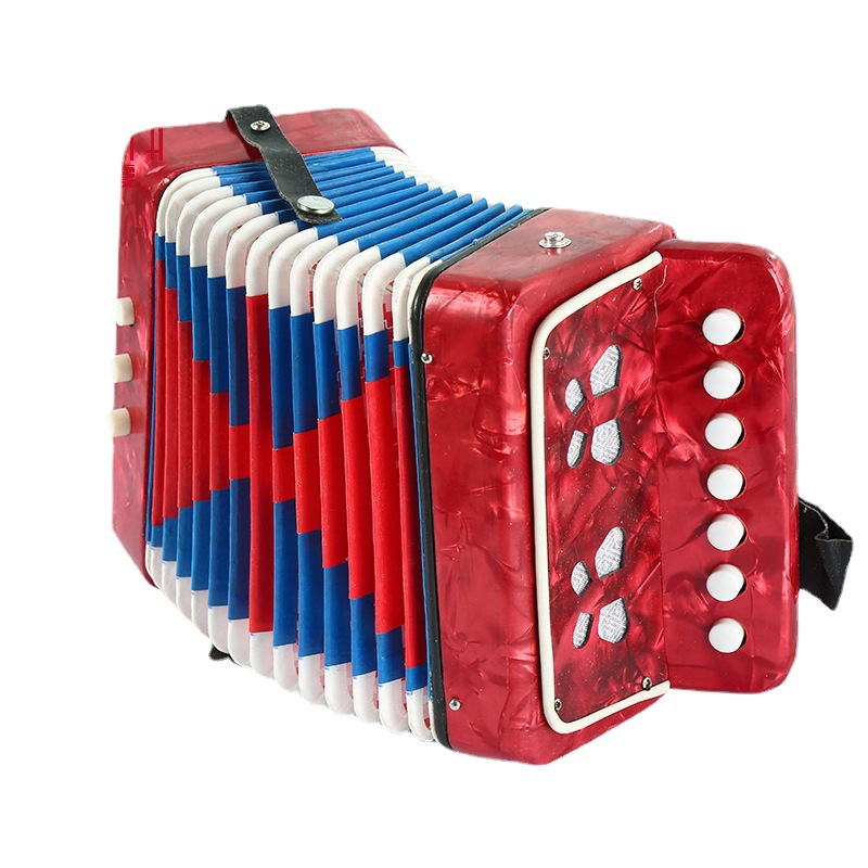 SOURCE Manufacturer Celulu 7 Key 2 Bass Accordion Children Accordion Beginner Practice Keyboard Musical Instruments