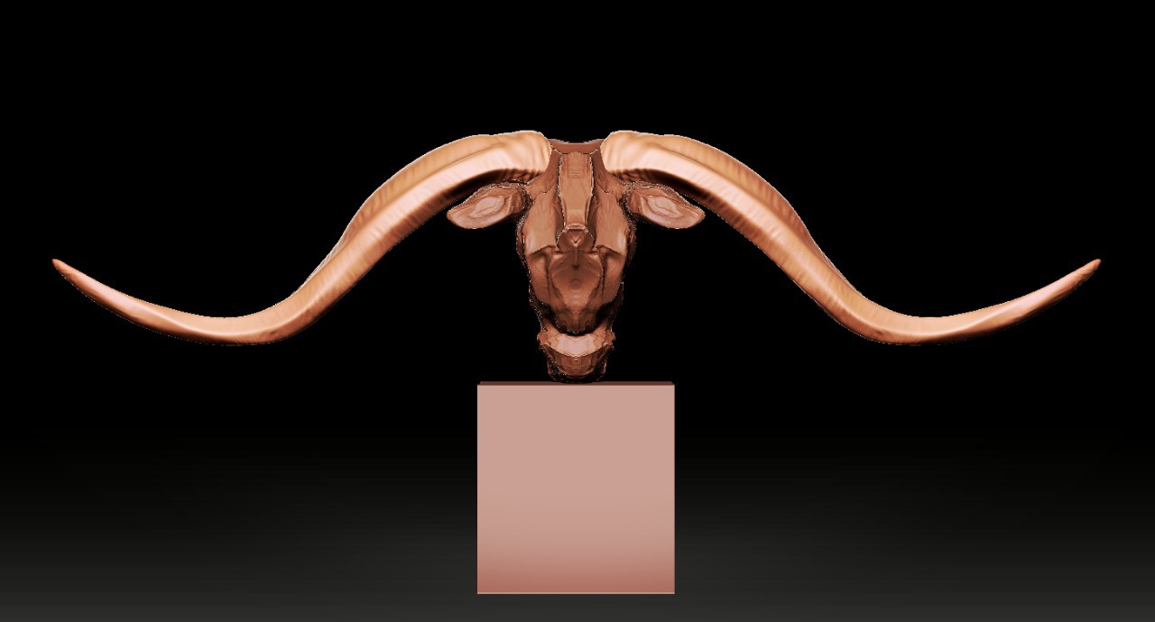 玻璃钢材质彩绘颜色可自选牛首牛头艺术品装置艺术摆件