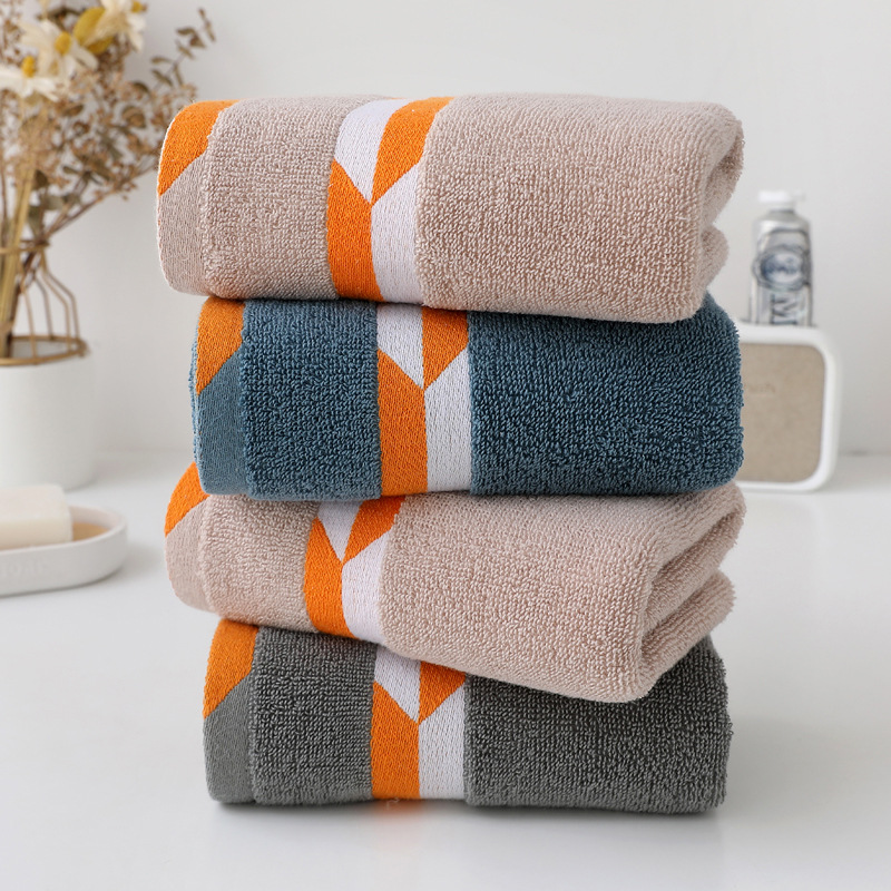 Towel Household Cotton Thickened Absorbent Face Towel Adult Thickened Soft Gift Dark Color Wholesale Towels