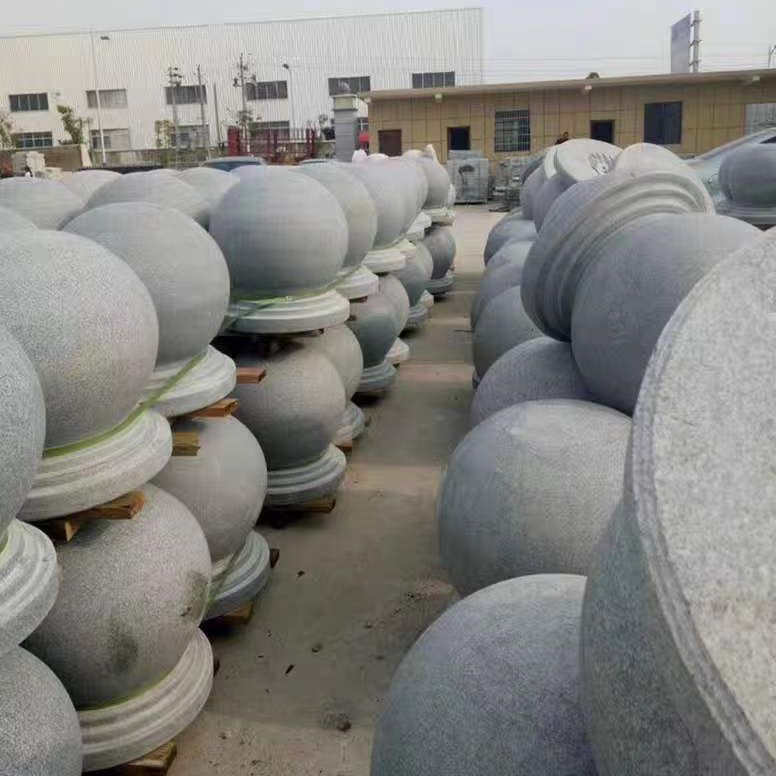 花岗岩路障石球广场车站公园球圆 小区挡车用防撞球 停车场拦车球