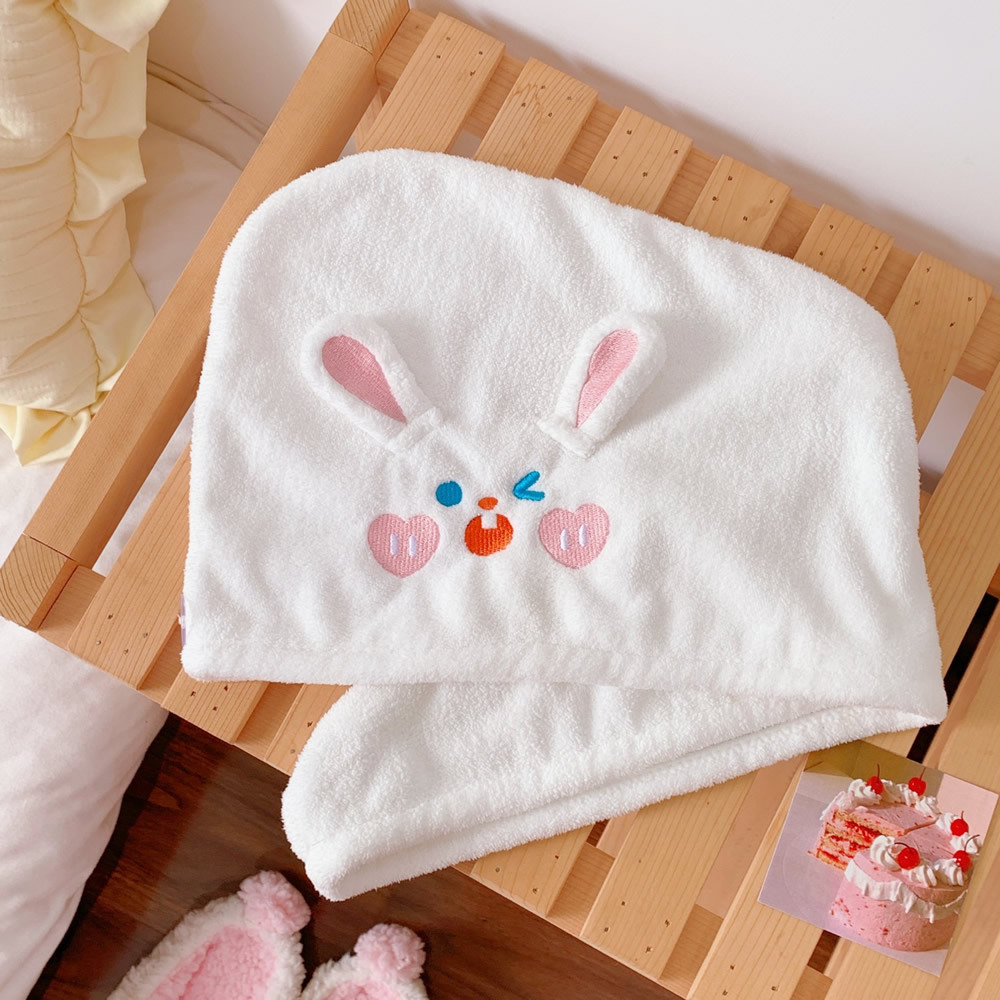 Hair-Drying Cap Women's Cute Korean Internet Celebrity Absorbent Soft and Adorable Towels Shampoo Shower Cap Headcloth Hair Hair Drying Towel